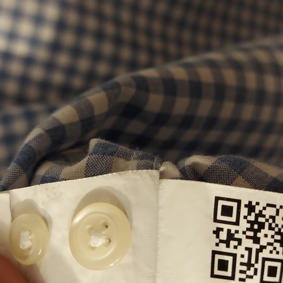 Bonobos Blue And White Gingham Button Down Shirt Sz Large Slim Fit - Picture 7 of 11